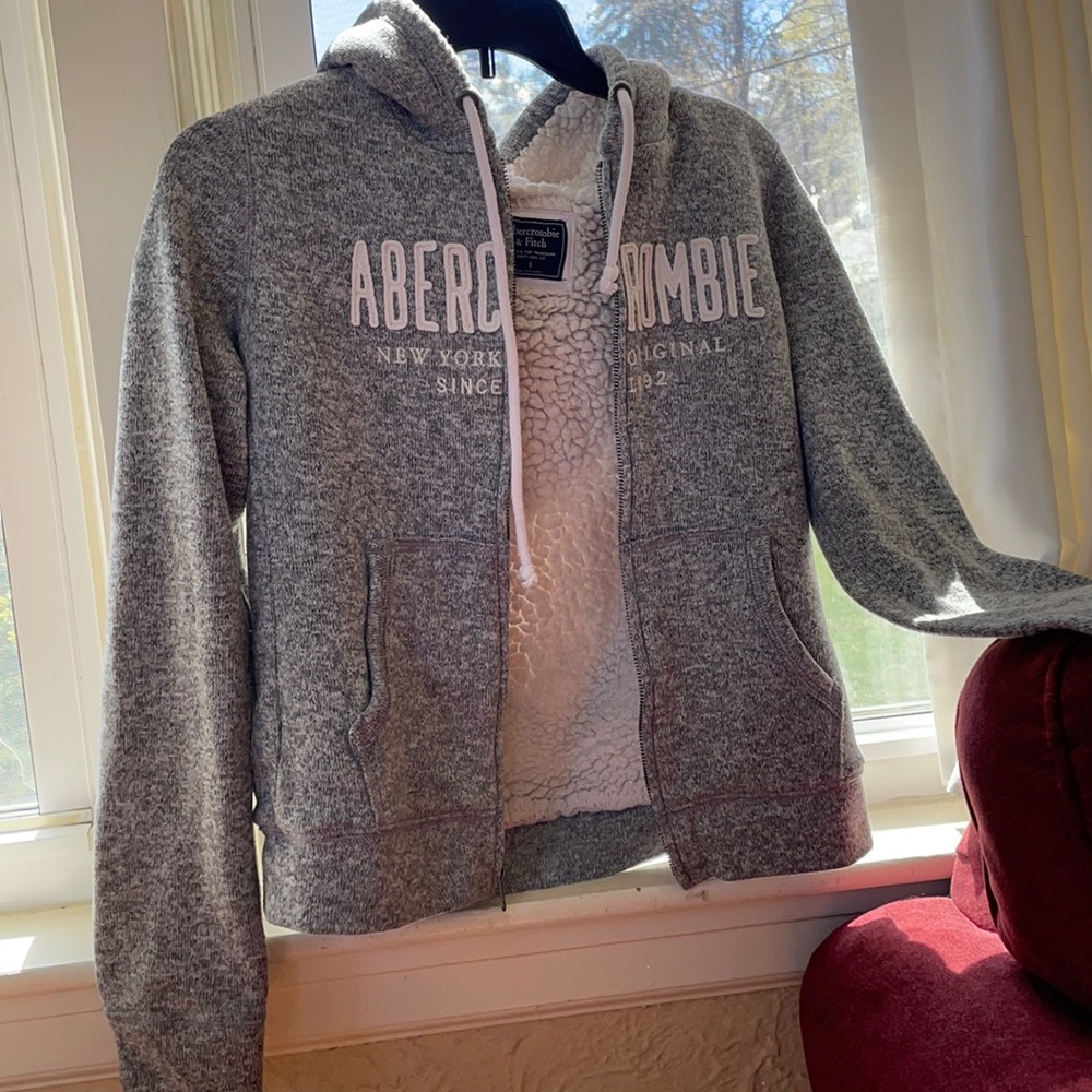 women’s abercrombie sherpa lined zip up